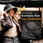 Comhats Rain Hat for Women Waterproof Wide Brim Sun Hats for Ladies UV - Image 4