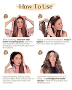 Yanibest Heatless Hair Curler, No Heat Hair Curlers to Sleep in, Super Soft Ribbon Wrap for Long Hair, Overnight Heatless Curling Set with Scrunchies and Clip, for All Hair types(Pink)