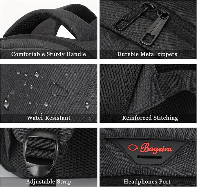 Black Backpack for School, School Backpack for Boys Girls Teens, Backpacks for - Image 5