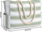 Becokan Beach Bags for Women Large Waterproof Beach Tote Bag Zipper Beach Bags - Image 4