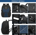 PUSLOM Extra Large Travel Laptop Backpack - Image 4