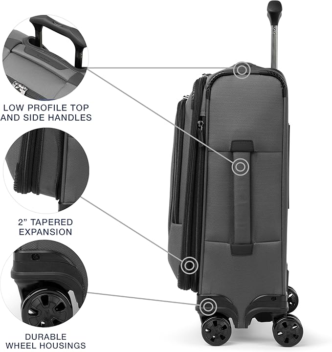 Travelpro Crew Classic Lightweight Softside Expandable Carry on Luggage - Image 6