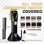 Fagaci Professional Hair Clippers for Men - Precise Cutting, Turbo Power Cordless Hair Clippers with 5 Hour Battery Life