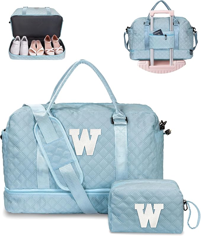 Weekend Bag | Personalized Monogram & Wet Pocket | Lady's Overnight Travel by Vogewood
