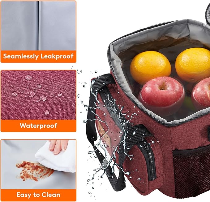 Lifewit Medium Lunch Bag Insulated Lunch Box Soft Cooler Cooling Tote - Image 4