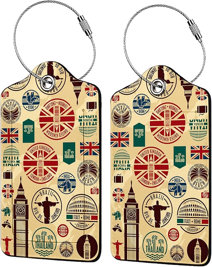 Travel Icons 2 Pack Luggage Tag by Unknown