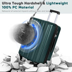SHOWKOO Luggage Sets 3 Piece 100% PC Ultra Tough Hardside Expandable Suitcases - Image 3