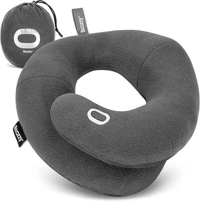 BCOZZY Travel Neck Pillow for Airplane – Patented Double Support for Head by BCOZZY