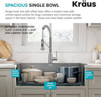 KRAUS Forteza 33-inch Drop In/Undermount Single Bowl Granite Kitchen Sink in - Image 3