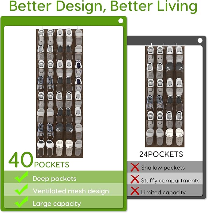 Unjumbly Over the Door Shoe Organizer - Image 5