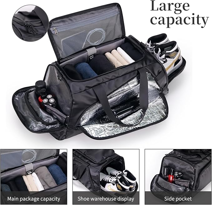 Duffle Bag for Travel, Carry on Gym Bag for Men, Waterproof Sport Bags - Image 7