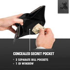 BULL GUARD Genuine Nappa Leather Trifold Wallet - Image 7