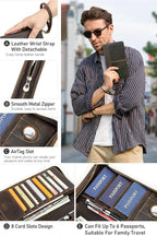 Top Grain Leather Travel Passport Wallet Organizer Case - Image 6