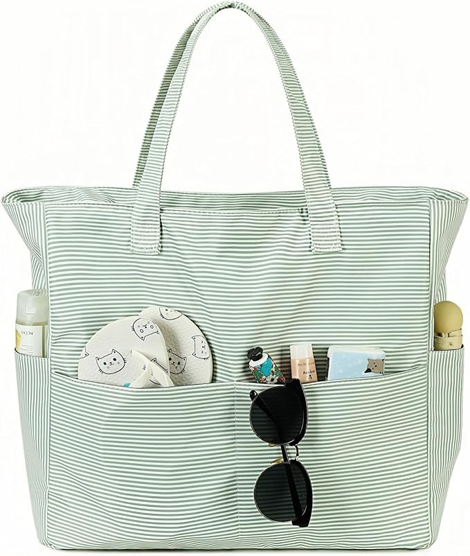 Beach Pool Bags Tote for Women Ladies Large Gym Tote Carry On Bag - Image 9