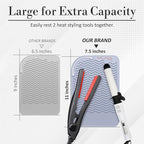Vanity Accessories - Heat Resistant Mat – Silicone Flat Iron & Curling Iron Holder, Non-Slip Vanity Mat & Hot Tool Mat for Home, Salon, or Travel Use