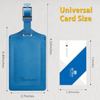 8 Pack Leather Luggage Travel Bag Tags by Travelambo - Image 2