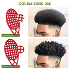 KOUPA Magic Silicone Curly Hair Brush, One Piece Twist Curl Comb for Afro Curls, Washable Hair Tool for Men Women, Red, 2 Pieces