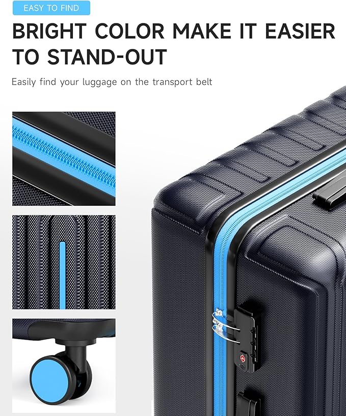 Luggage Sets 3 Piece Hardside Suitcase - Image 3