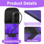 Shappy 2 Pcs Heat Resistant Hair Tools Bag Curling Iron Travel Case Cover Neoprene Flat Iron Holder Travel Case and Silicone Mat Pouch for Hot Hair Tools Storage Organizer(Starry Sky)