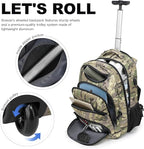 Boavan Rolling Backpack, 17 inch Water Resistant Wheeled Backpack, Carry on - Image 6