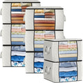 Fab totes 24 Gallons Clothes Storage, Foldable Thick Fabric Blanket Storage Bags by Fabtotes