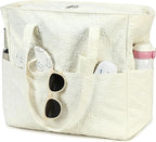 LEDAOU Large Beach Tote Bag Women Waterproof Sandproof Zipper Beach Tote Bag - Image 9