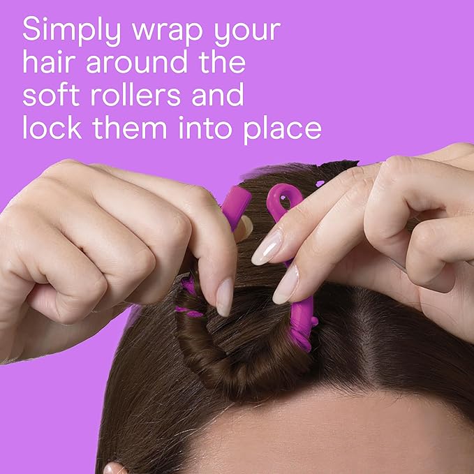 Conair Silicone Hot Rollers for Women, 14 Assorted Hot Sticks Hair Curlers with No Roller Clips Needed, 85-Second Heat-Up, For All Hair Lengths, Green
