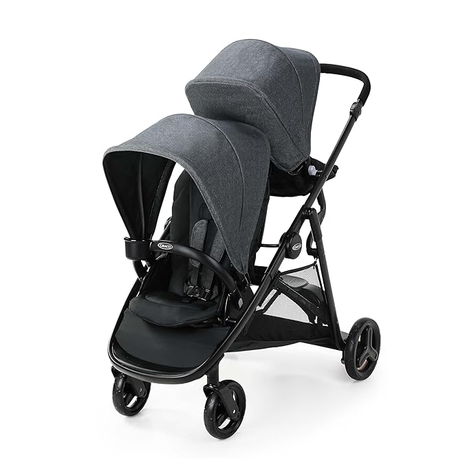 Graco Ready2Grow 2.0 Double Stroller Features Bench Seat and Standing Platform by Graco