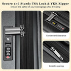 16 Inch Carry On Luggage Airline Approved, Expandable Lightweight ABS+PC Hard - Image 4