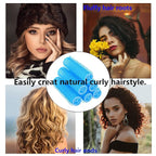 18PCS Self Grip Small Hair Curlers Heatless Roller Hair Curlers Pro Salon Hairdressing Curler DIY Curly Hairstyle Hair Rollers Tools Rat Tail Comb for Women Medium Short Hair(Light Blue)
