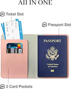 Passport Holder for Travel Essentials, RFID Blocking Passport Cover Case for - Image 3