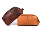 10" Premium Leather Toiletry Travel Pouch - Image 2
