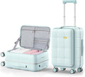 MGB 20 Inch Top Open Carry On Luggage 22x14x9 Airline Approved, Hard Shell by MGB