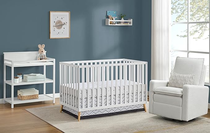 Oxford Baby Cozy Nest Convertible Island Crib, Snow White/Natural - Image 2