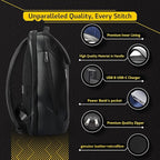 Durable Leather Laptop Business Backpack Perfect - Image 4