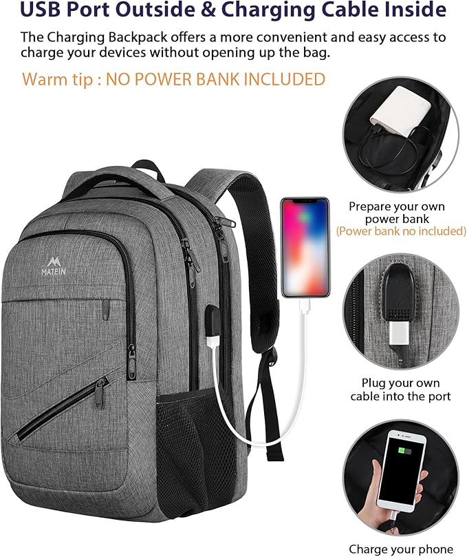 MATEIN 18 Inch Laptop Bookbag, 50 L Extra Large School Laptop Backpack - Image 7