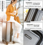 Hard Shell Luggage Sets with Spinner Wheels 4 Piece, Expandable Large Suitcases - Image 2