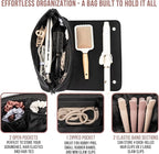 BAREFOOT CARIBOU Hair Tools Travel Bag and Heat Resistant Mat for Flat Irons, Straighteners, Curling Iron, and Haircare Accessories, 2-in-1 design, with Interior Pockets, Portable Organizer