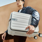 Hanke 24 Inch Checked Luggage PC Hard Case Luggage Top Opening Aluminum Frame - Image 9