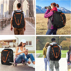 18.4 Laptop Backpack Women Men, 55L-60L Flight Approved Extra Large Travel - Image 7