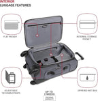 SwissGear Sion Softside Expandable Luggage, Dark Grey, 2-Piece Set - Image 4