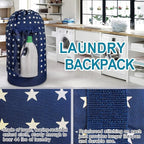 Dalykate Backpack Laundry Bag, Laundry Backpack - Image 5