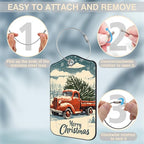 Vintage Red Truck wtih Christmas Tree Set of 2 Luggage Tags - Image 4