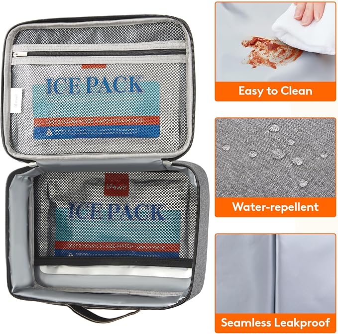 Lifewit Freezable Lunch Box, Insulated Reusable Lunch Bag - Image 4