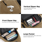 MOSISO Sling Backpack, Canvas Crossbody Hiking Daypack Bag - Image 4