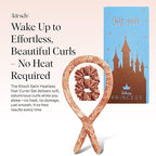 Disney & Kitsch Satin Heatless Curlers Set – Heatless Curls Overnight, with Comfortable No Heat Hair Curlers to Sleep In and 2 Satin Scrunchies for Frizz-Free & Non-Damage Styling - Princess Party