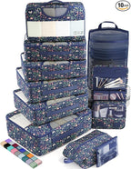 Veken 10 Set Packing Cubes for Travel Essential, Suitcase Organizer Bags in 4 by Veken