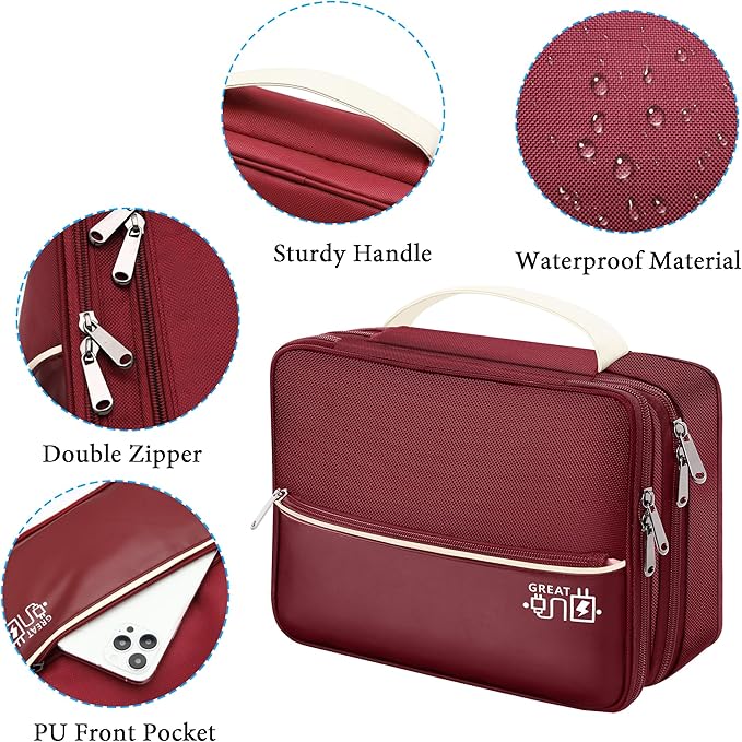 Electronic Organizer Travel Case, Travel Cord Organizer Case Portable - Image 3