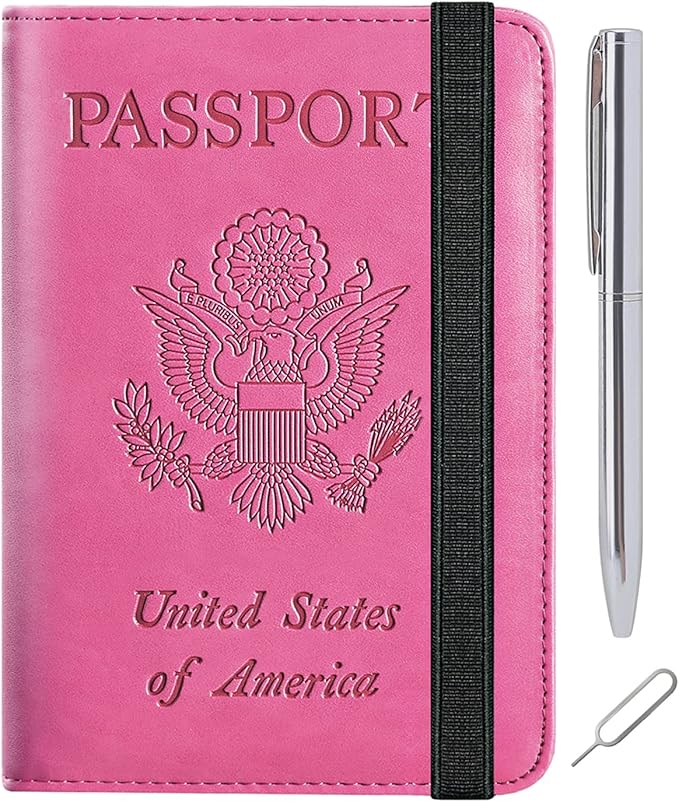 Passport Holder Cover Wallet Travel Essentials RFID Blocking Leather Card Case by PASCACOO