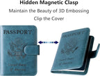 Passport Holder Cover Wallet Travel Essentials Leather Rfid Blocking Case - Image 5